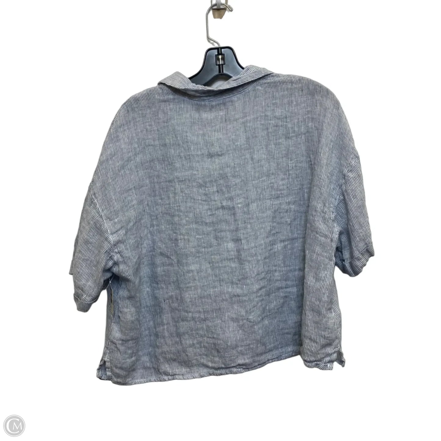Top Short Sleeve By Tahari In Blue, Size: Xl