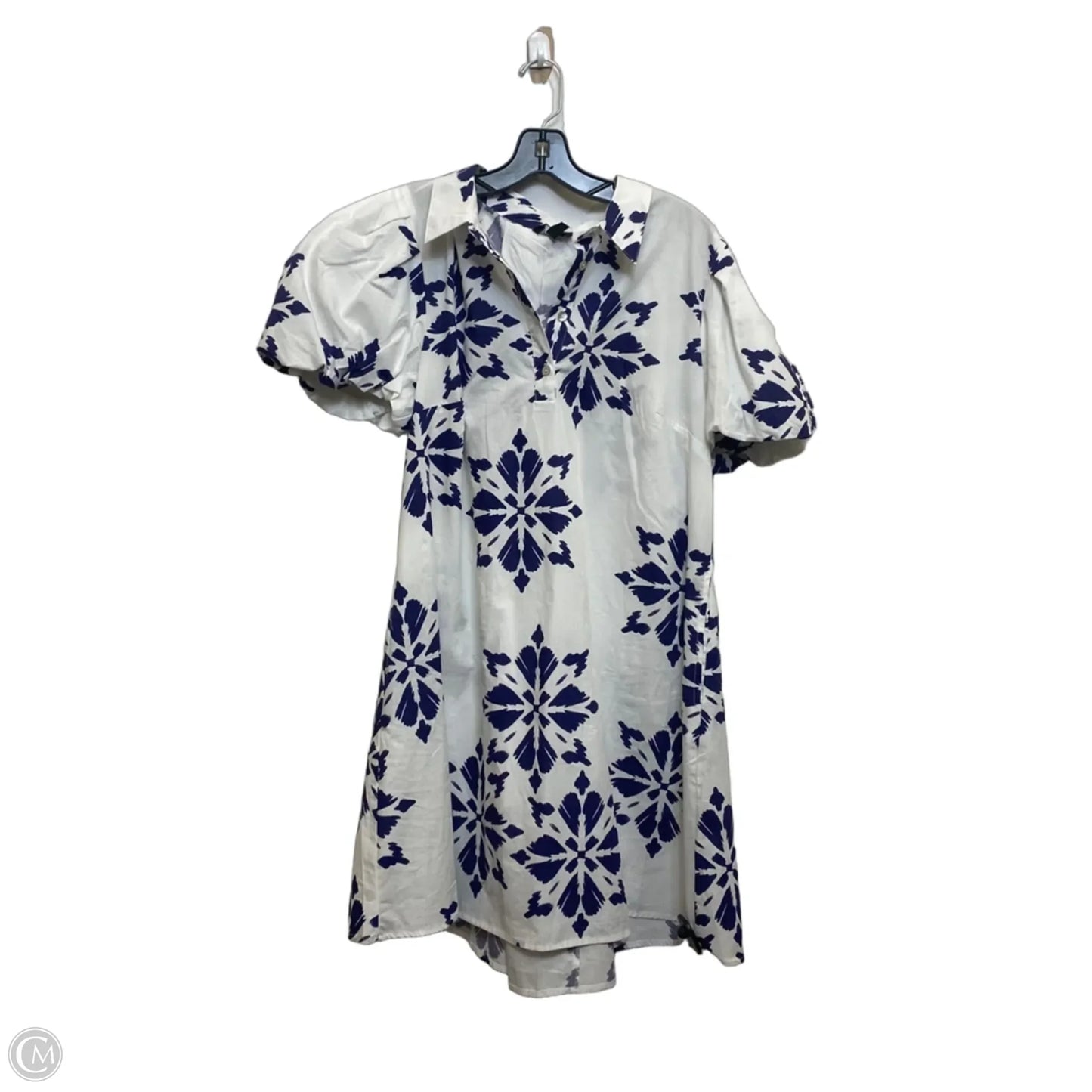 Dress Casual Short By Msk In Blue & White, Size: L