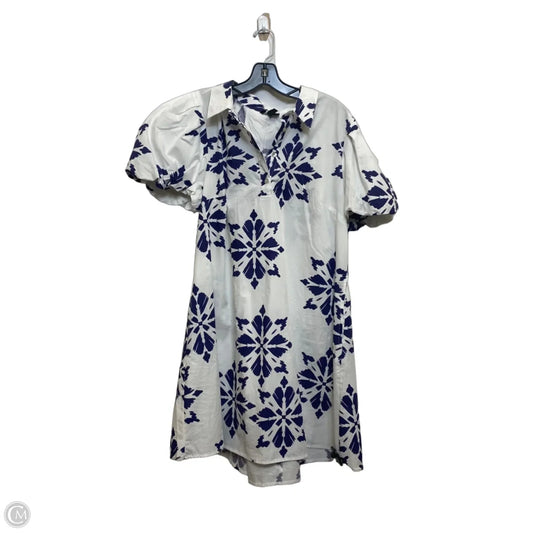 Dress Casual Short By Msk In Blue & White, Size: L