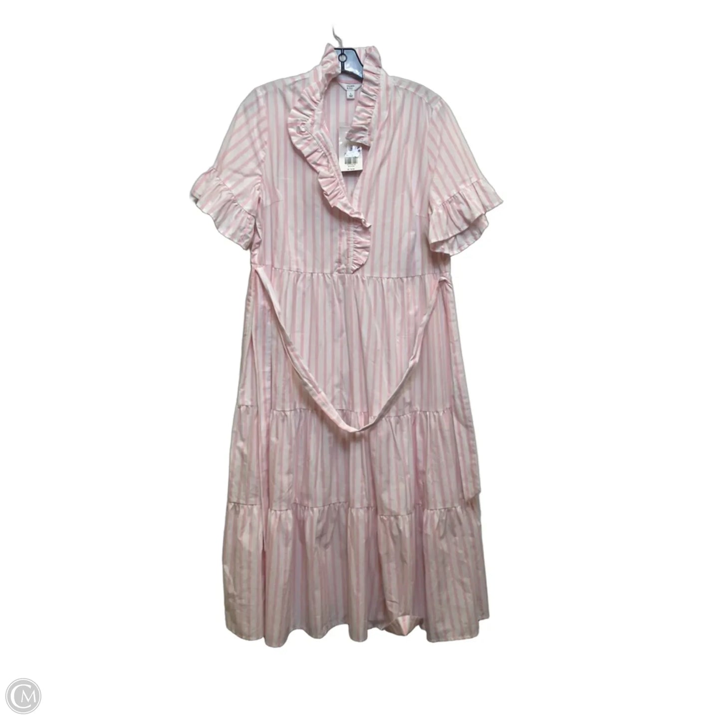 Dress Casual Maxi By Crown And Ivy In Pink & White, Size: L