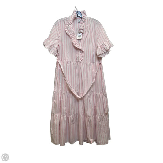 Dress Casual Maxi By Crown And Ivy In Pink & White, Size: L