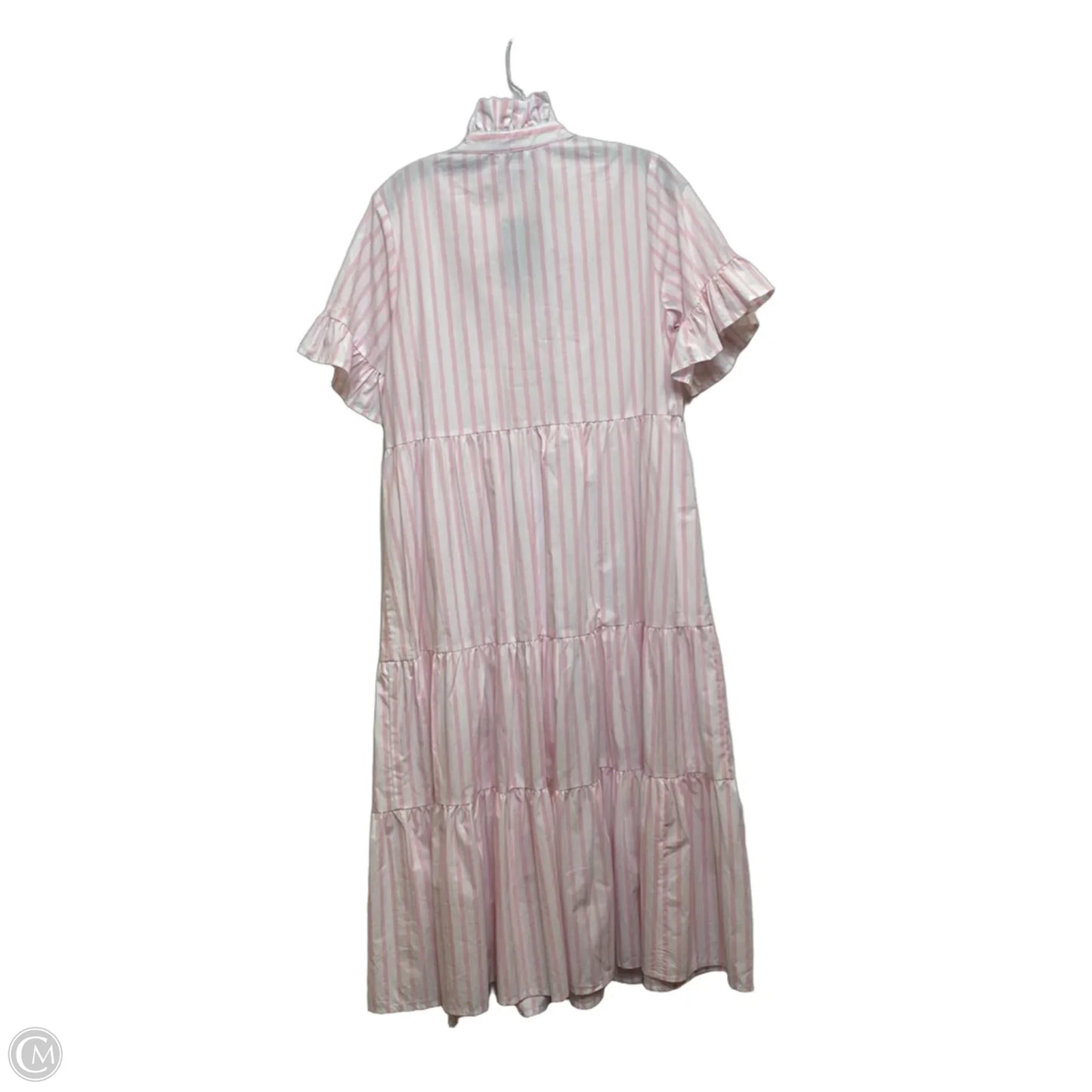 Dress Casual Maxi By Crown And Ivy In Pink & White, Size: L