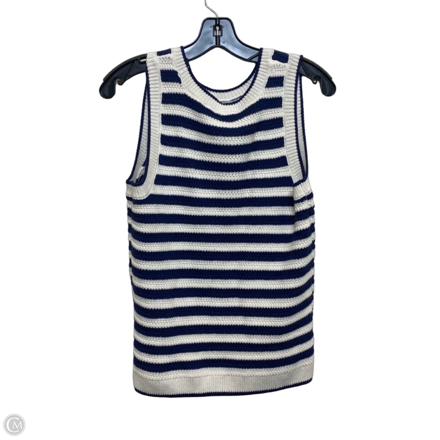 Top Sleeveless By Nine West Apparel In Blue & White, Size: S