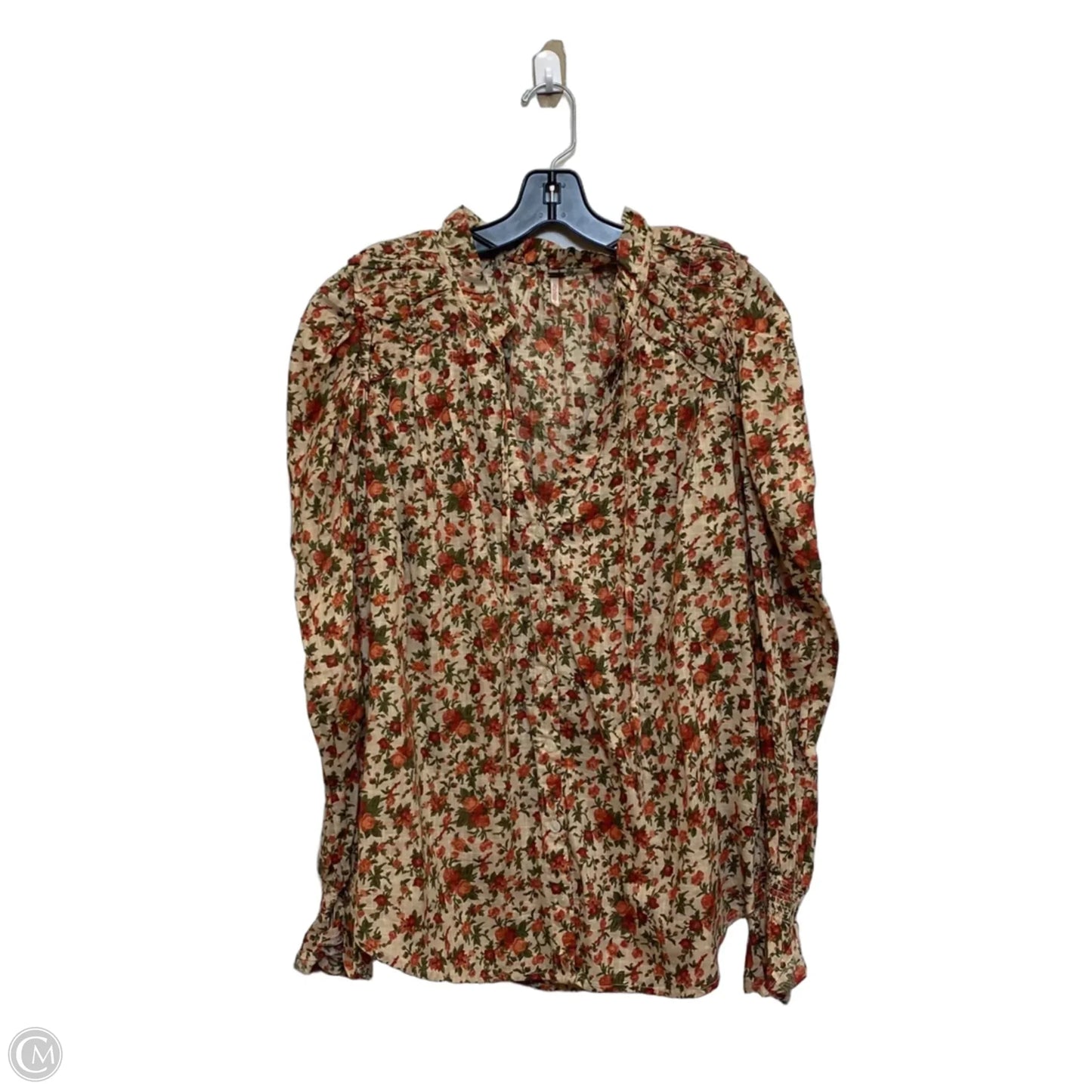 Top Long Sleeve By Free People In Tan, Size: L