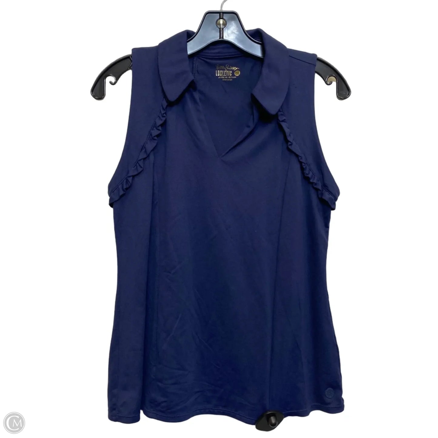 Top Sleeveless Designer By Lilly Pulitzer In Navy, Size: M