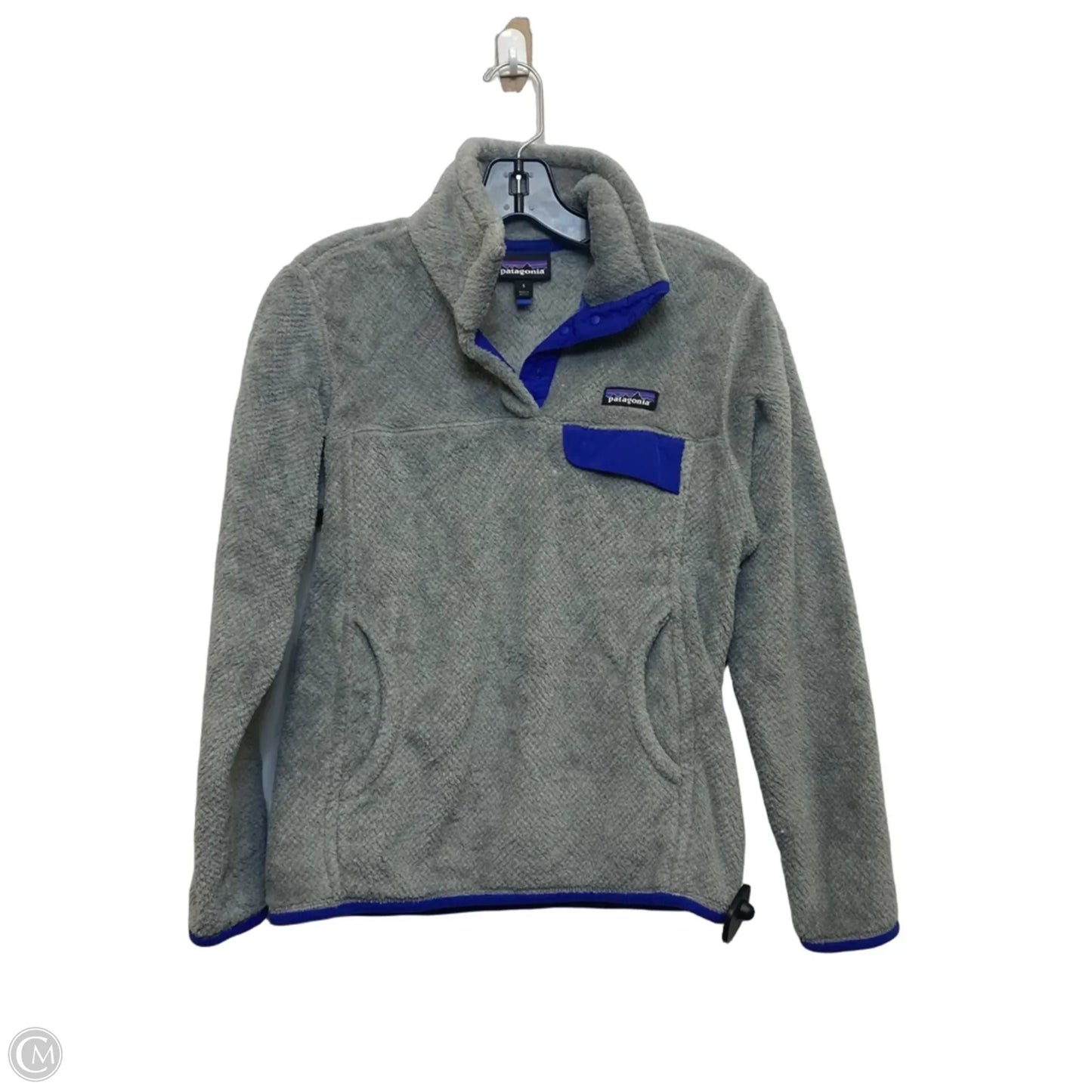 Sweatshirt Collar By Patagonia In Grey, Size: S