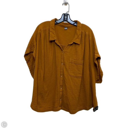 Top Short Sleeve By Old Navy In Brown, Size: 3x