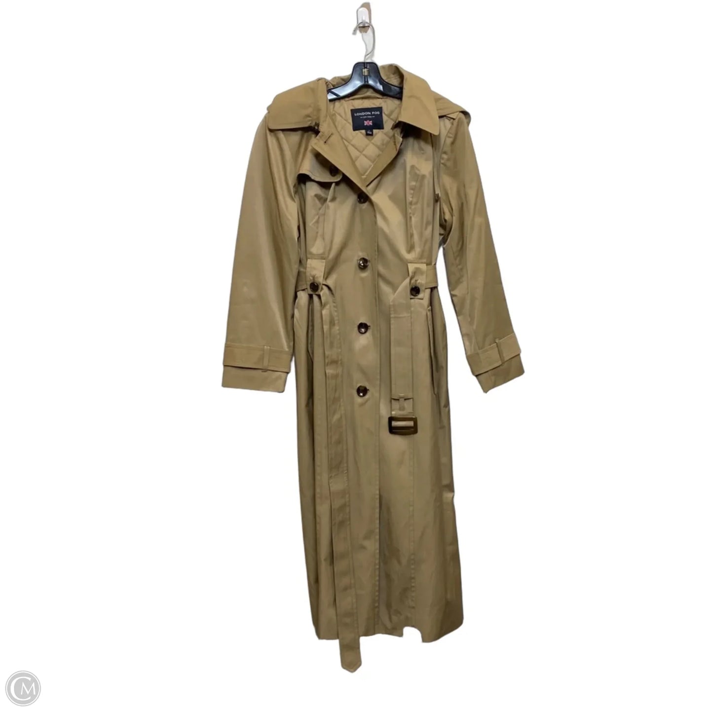 Coat Trench Coat By London Fog In Tan, Size: L
