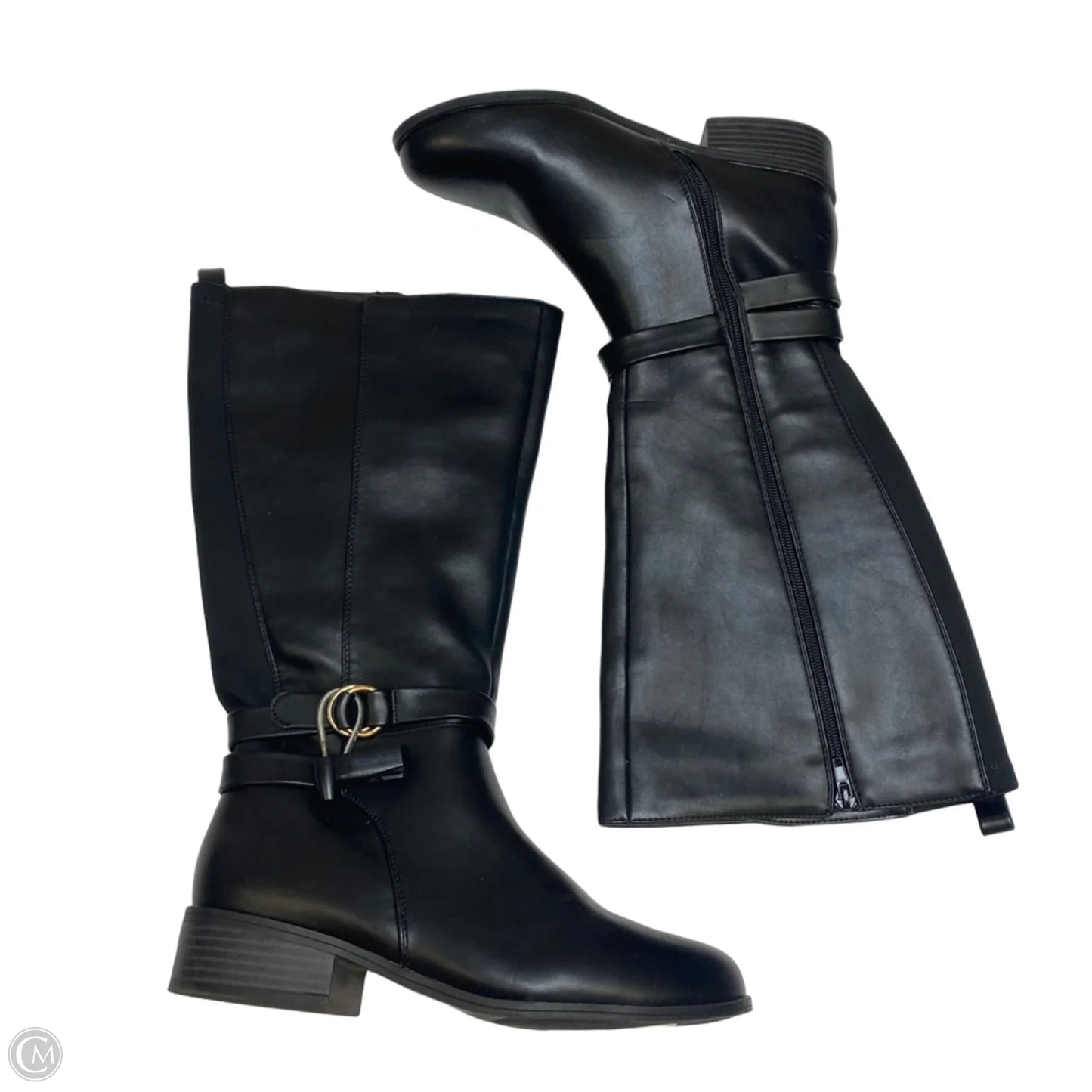 Boots Knee Flats By Crown And Ivy In Black, Size: 8.5