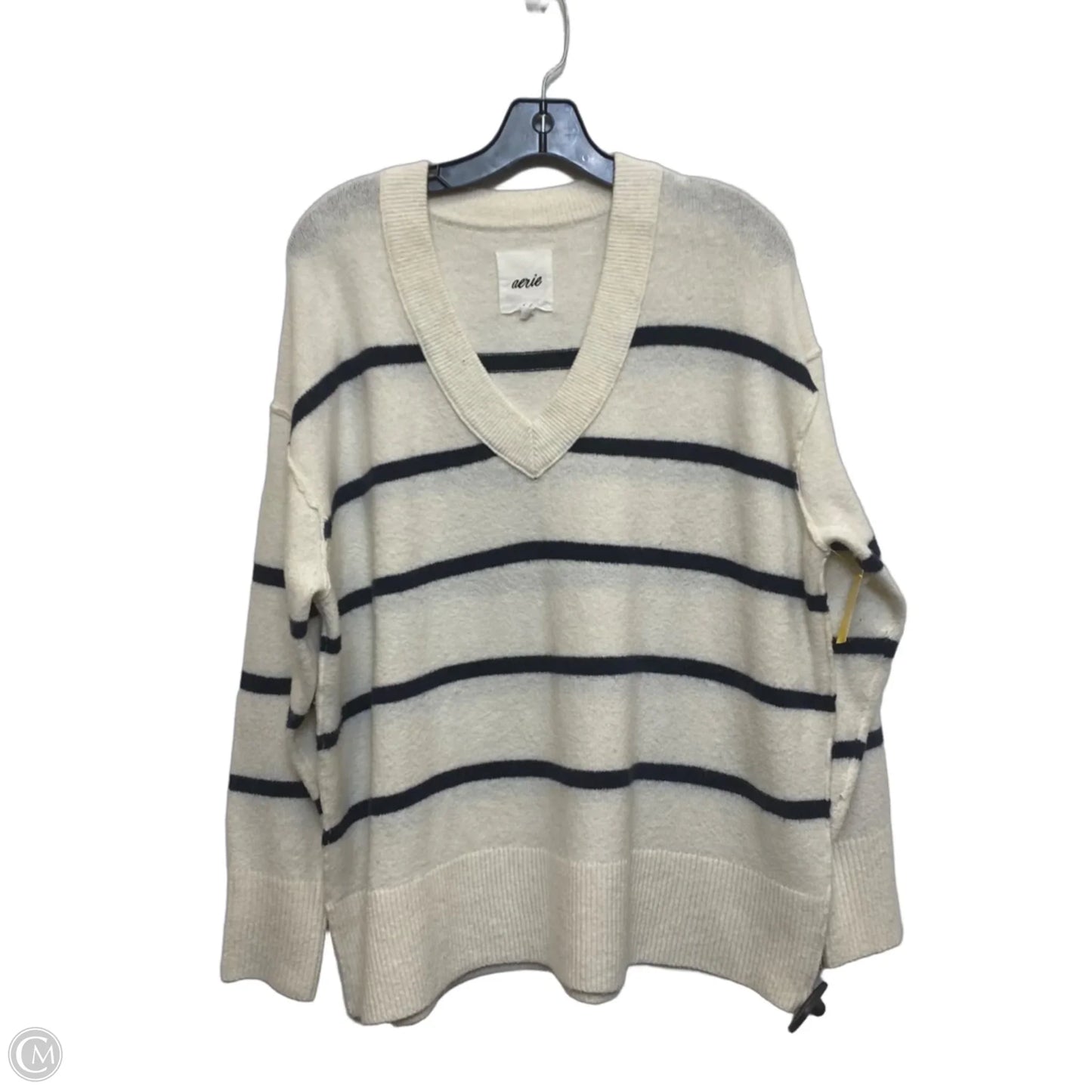 Sweater By Aerie In Blue & Cream, Size: S