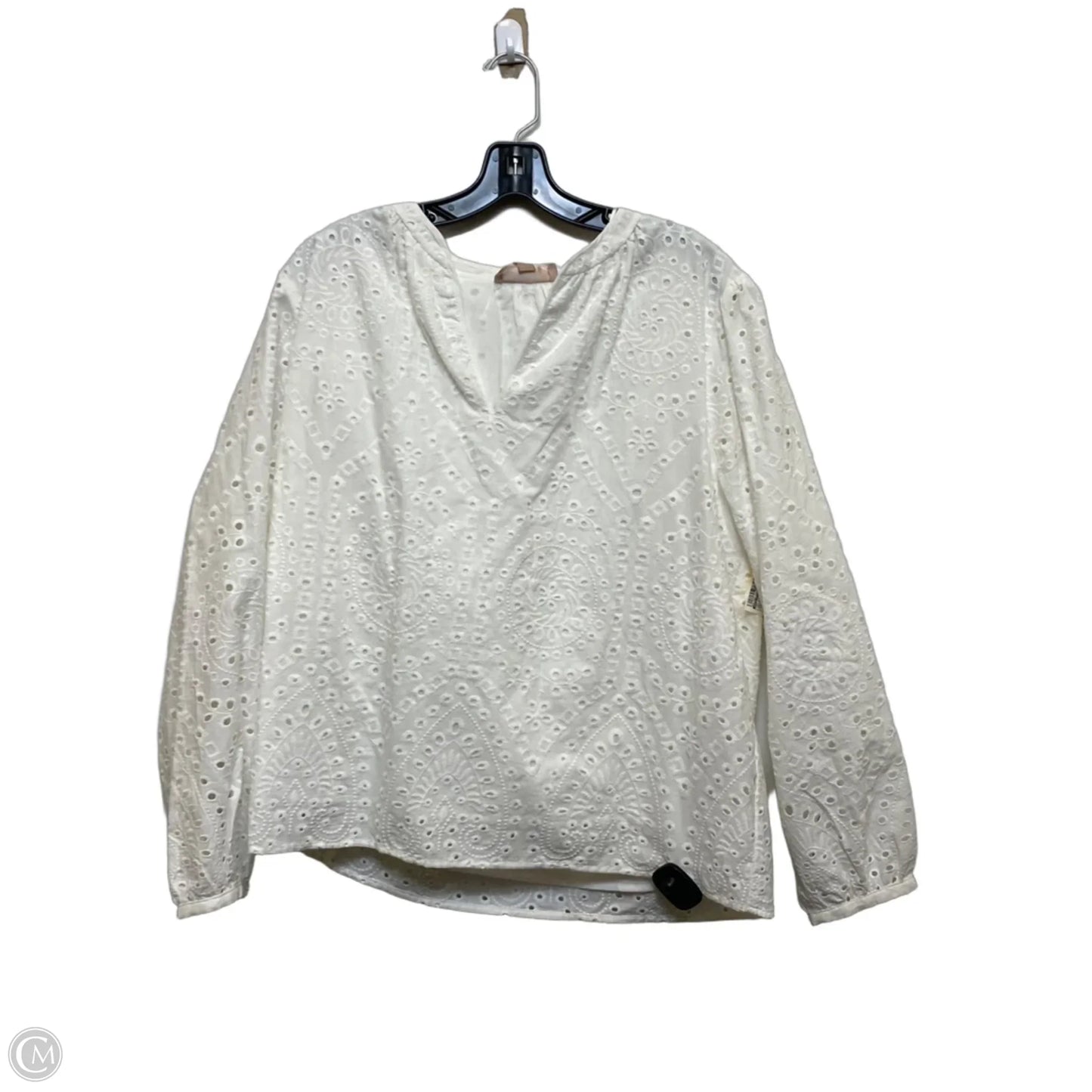 Top Long Sleeve By Philosophy In Cream, Size: Xl