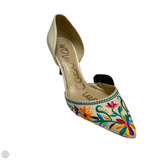 Sandals Heels Stiletto By Sam Edelman In Cream, Size: 11