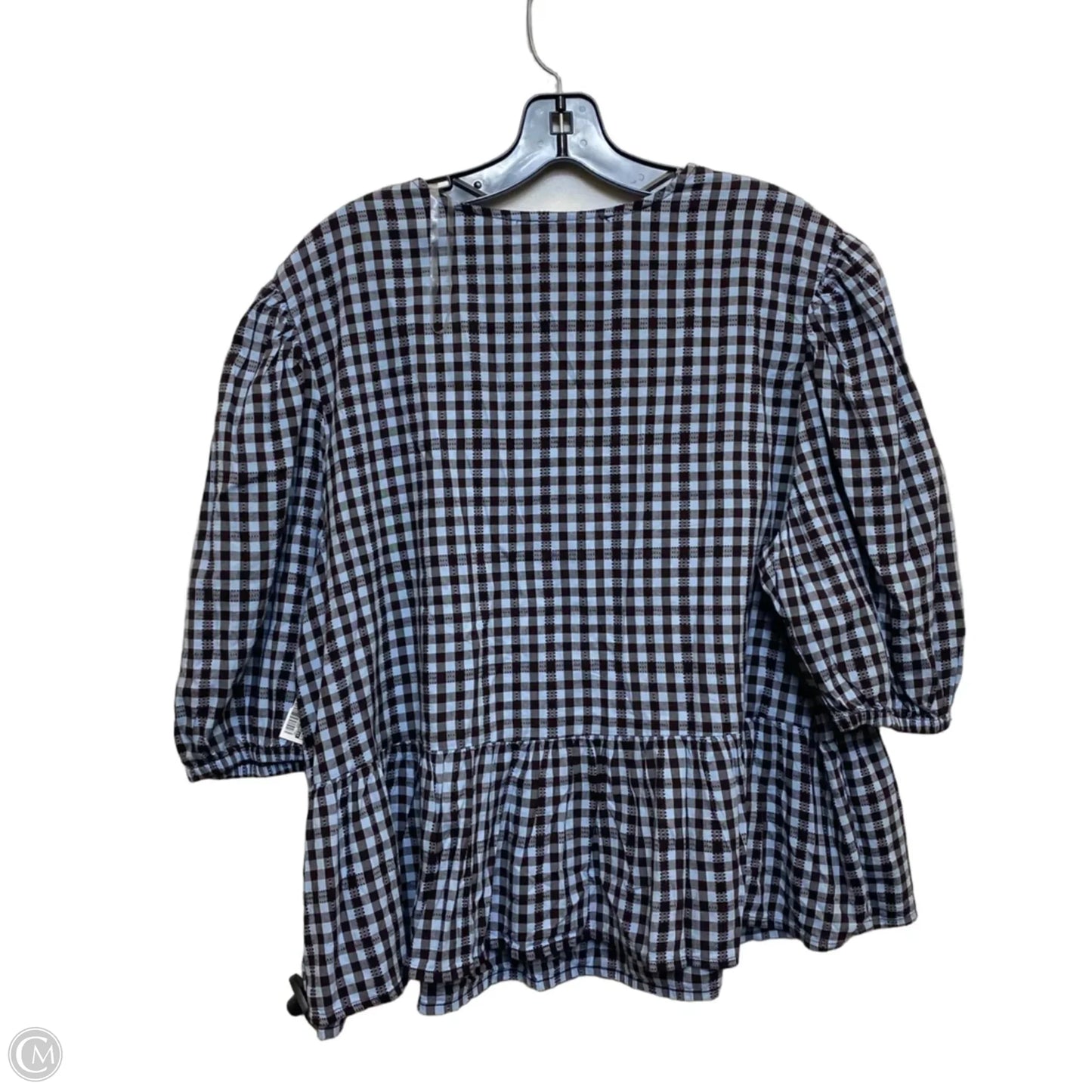 Top Short Sleeve By Time And Tru In Blue & Brown, Size: Xxl