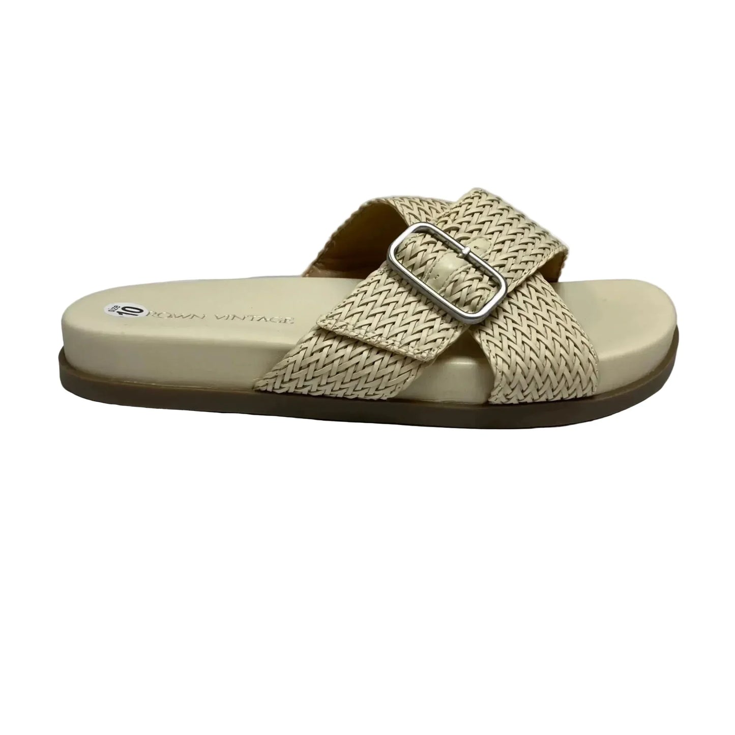 Sandals Flats By Crown Vintage In Cream, Size: 10