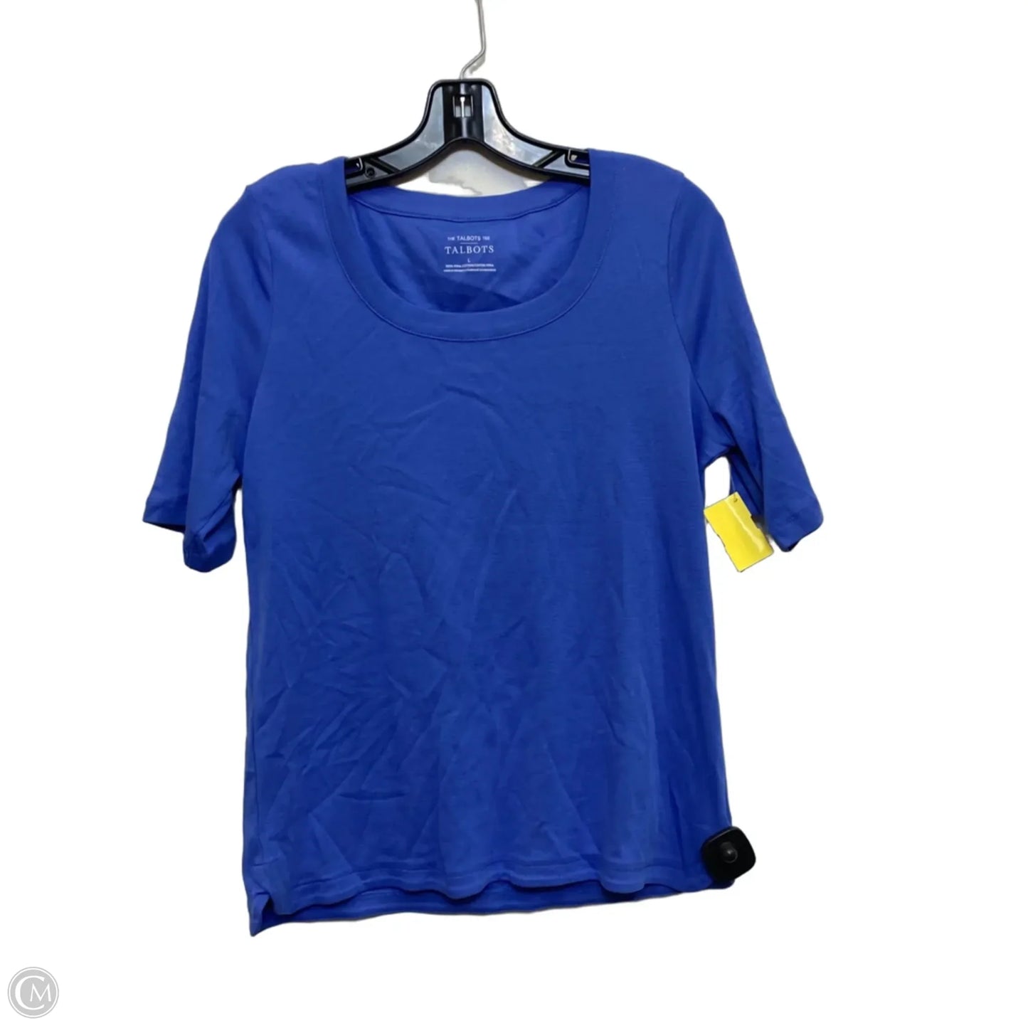 Top Short Sleeve Basic By Talbots In Blue, Size: L