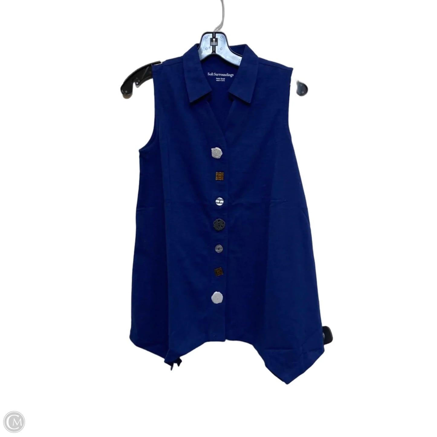 Top Sleeveless By Soft Surroundings In Blue, Size: Sp