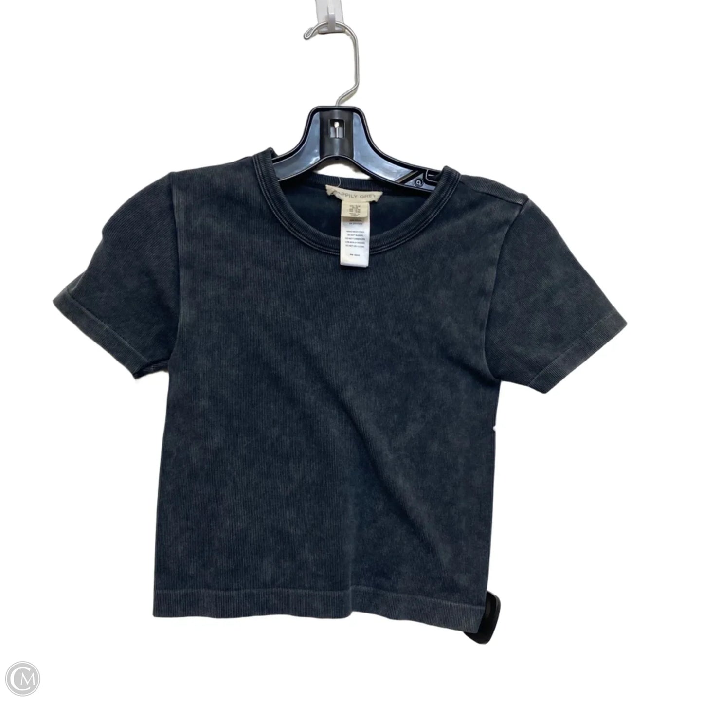 Top Short Sleeve Basic By Happily Grey In Grey, Size: S
