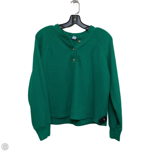 Top Long Sleeve By Old Navy In Green, Size: M