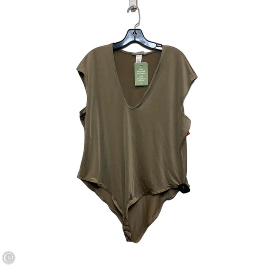 Bodysuit By H&m In Tan, Size: Xxl