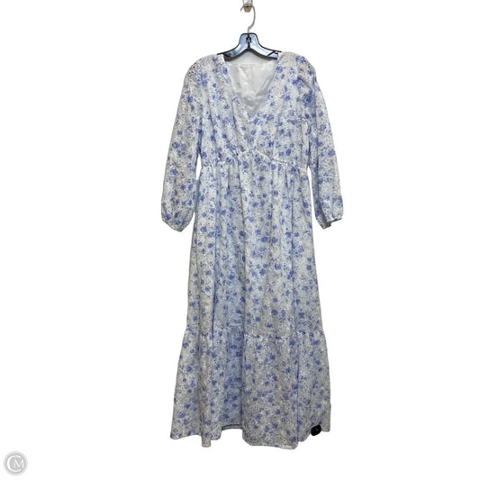 Dress Casual Maxi By Shein In Blue & White, Size: Xl