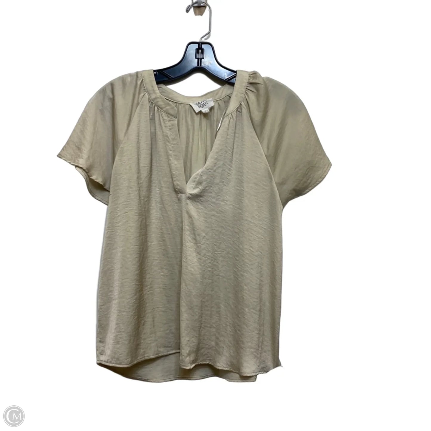 Top Short Sleeve By Olive And Oak In Cream, Size: L
