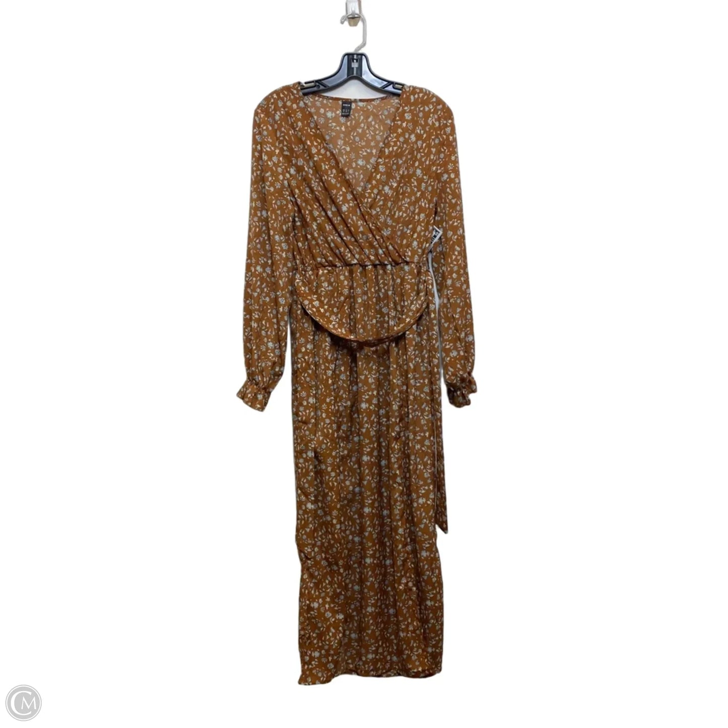 Dress Casual Maxi By Shein In Brown & Cream, Size: M
