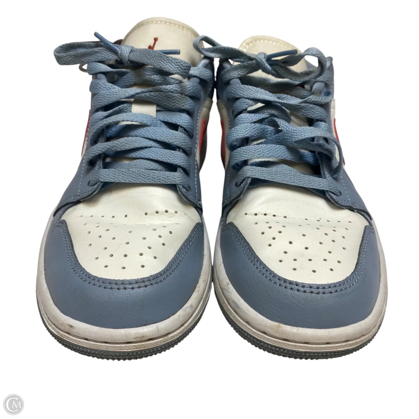 Shoes Luxury Designer By Jordan In Blue & Tan, Size: 7