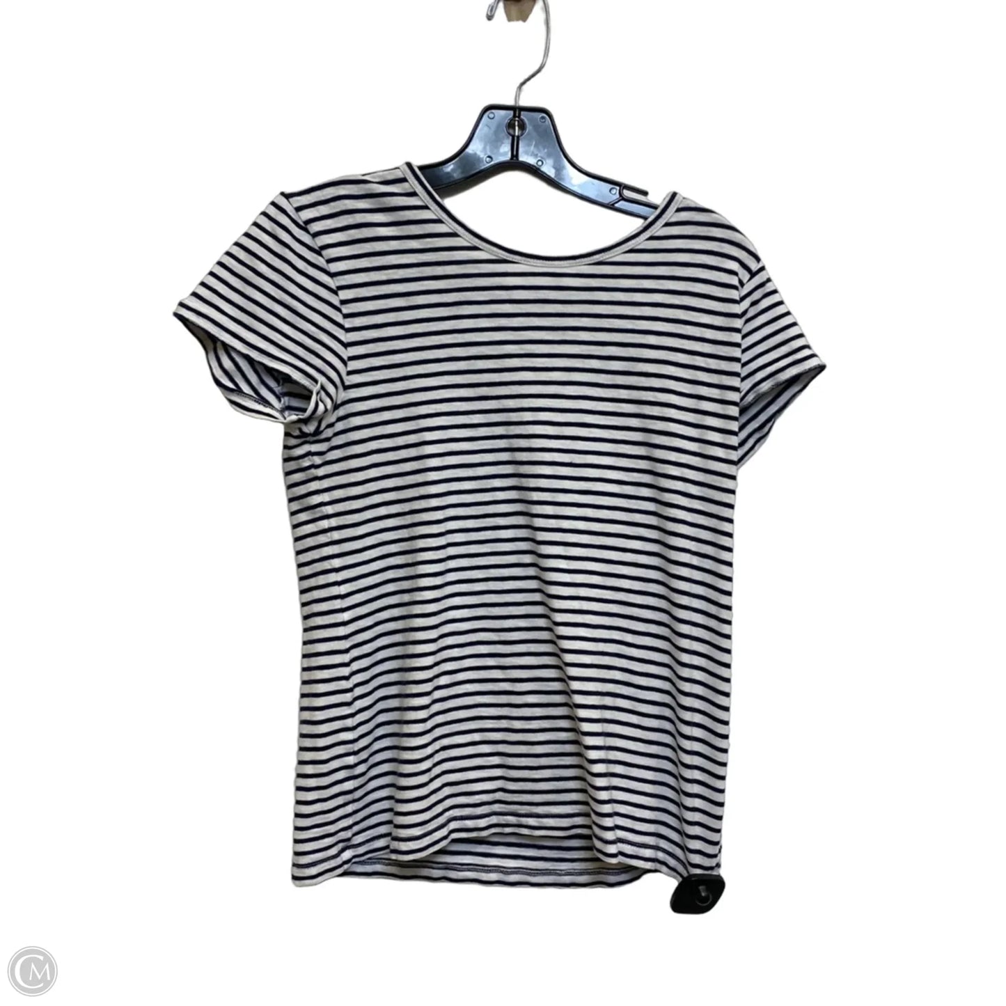 Top Short Sleeve By J. Crew In Black & White, Size: M