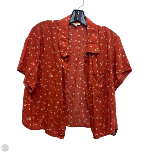 Top Short Sleeve By American Eagle In Pink, Size: M