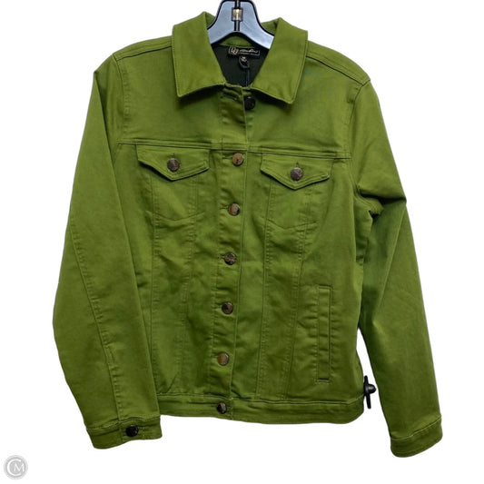 Jacket Denim By Dg2 In Green Denim, Size: M
