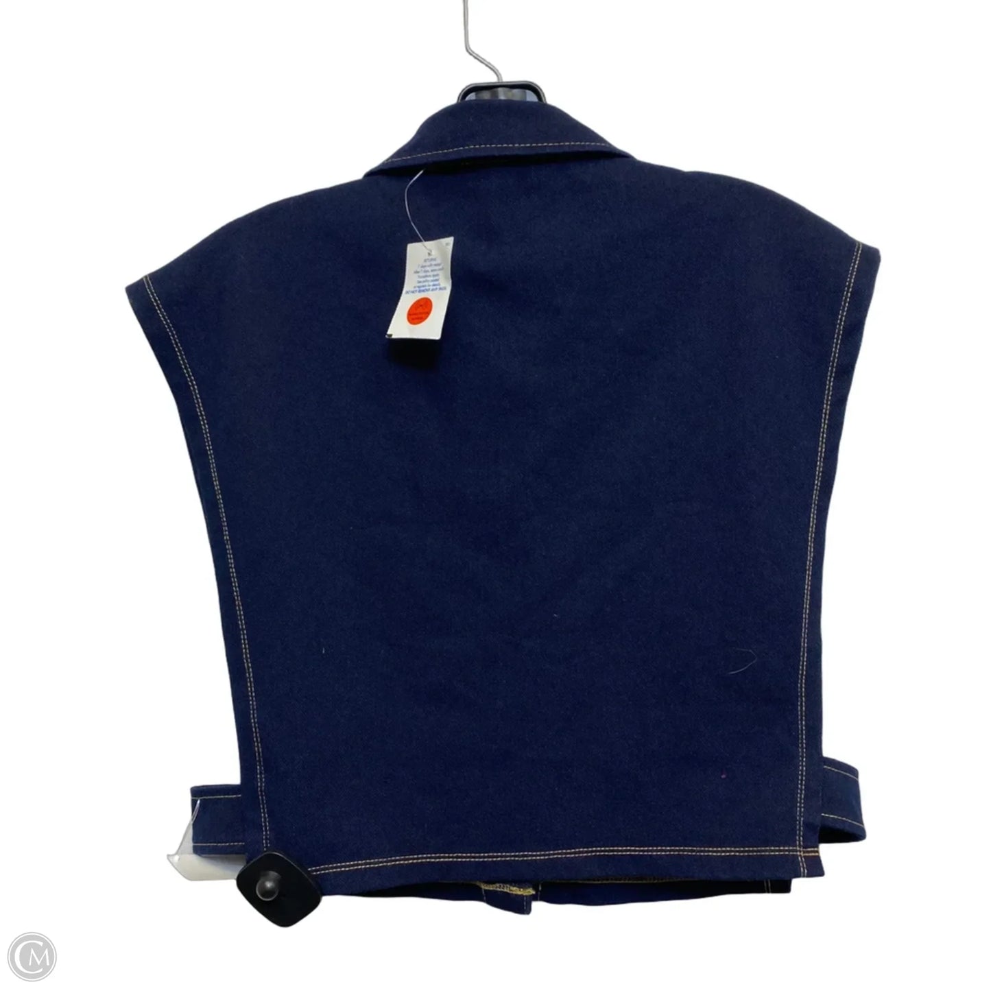 Top Sleeveless By LOVE 83 In Blue Denim, Size: Osfm