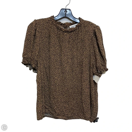 Top Short Sleeve By Amazon Essentials In Animal Print, Size: L