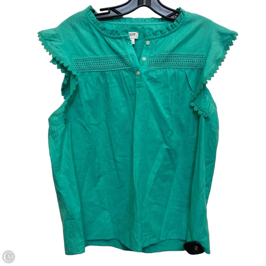 Top Sleeveless By J. Crew In Green, Size: M