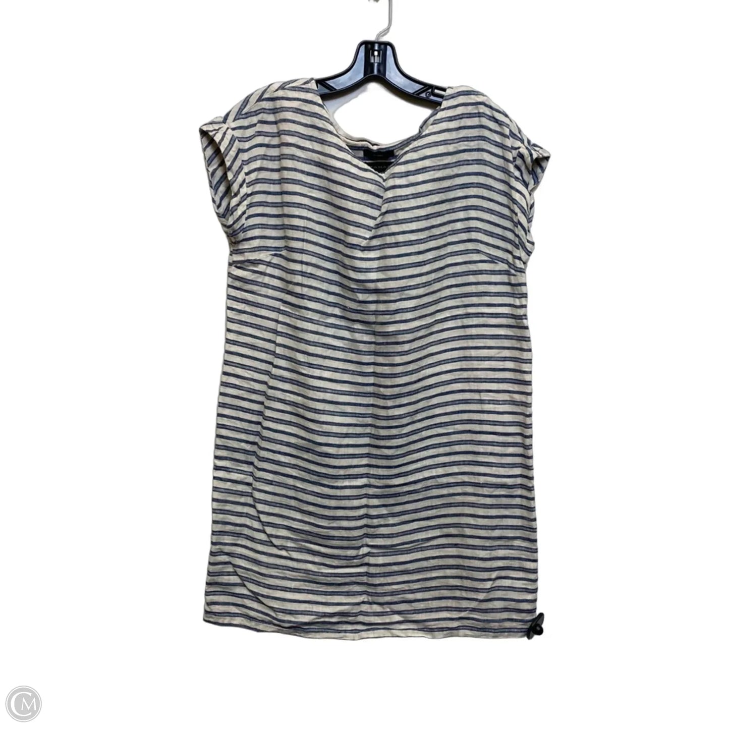 Dress Casual Short By Tahari In Blue & Cream, Size: M