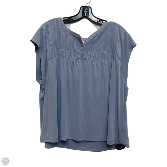 Top Short Sleeve By Lucky Brand In Blue, Size: Xl