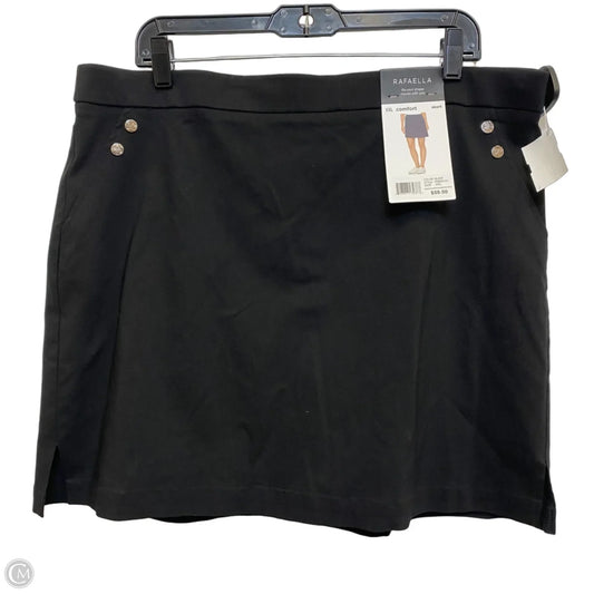 Skort By Rafaella In Black, Size: Xxl