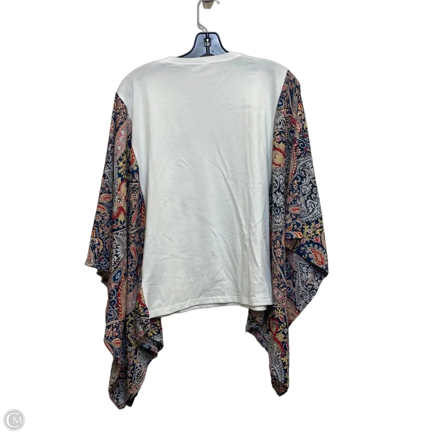 Top Short Sleeve By Cmc In White & Yellow, Size: Osfm