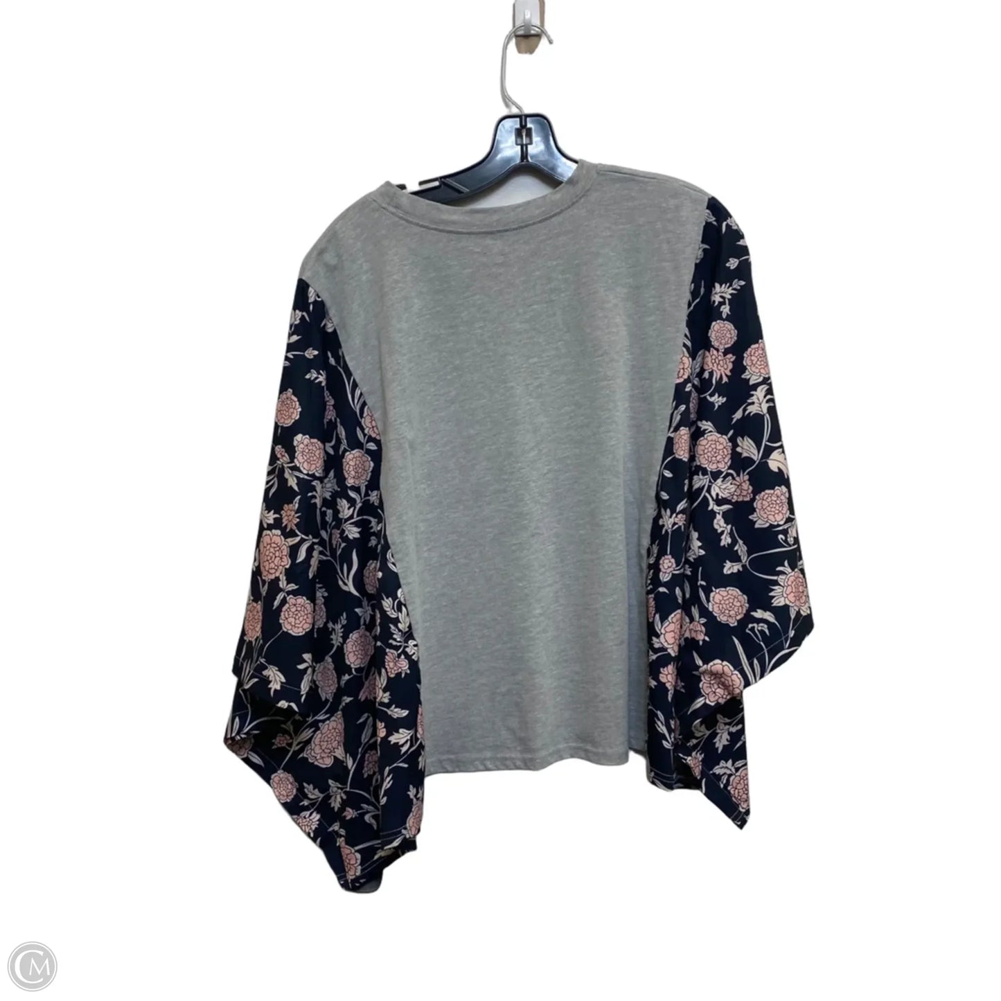 Top Short Sleeve By Cmc In Grey & Pink, Size: Osfm