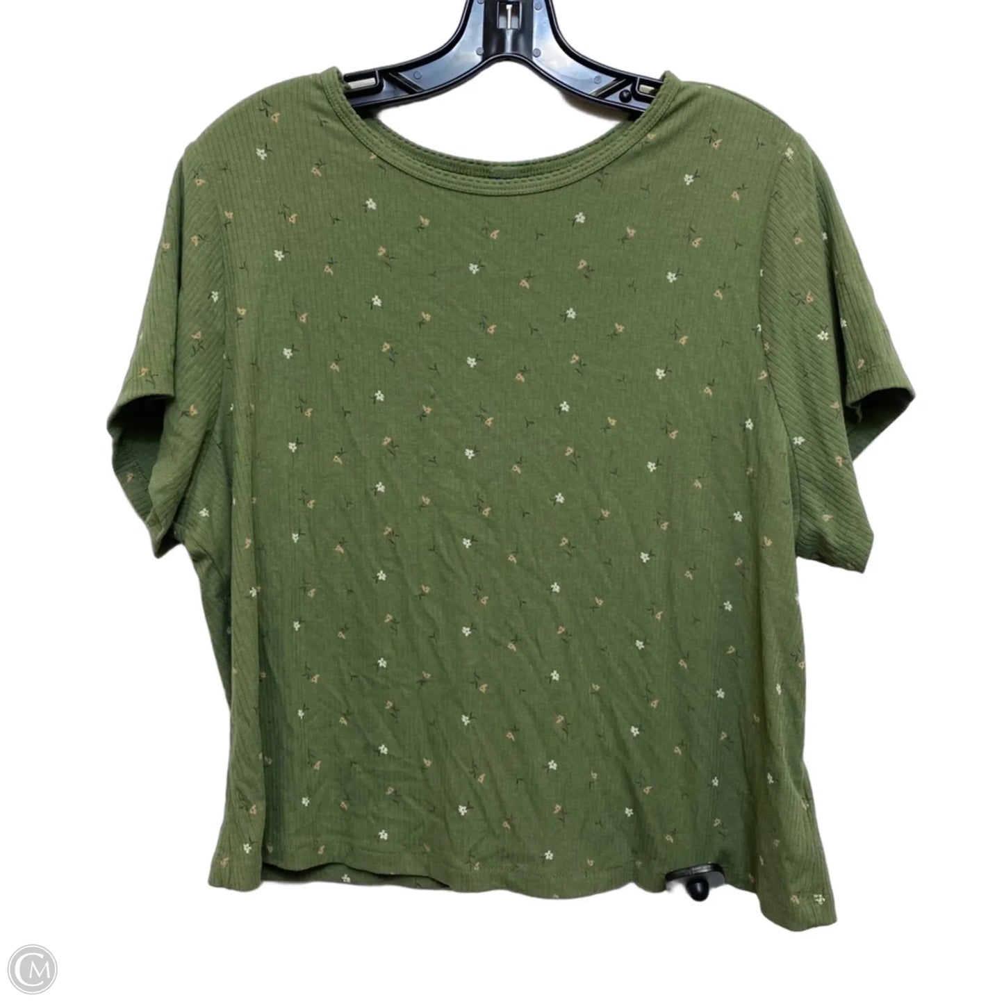 Top Short Sleeve By Old Navy In Green & Tan, Size: 2x