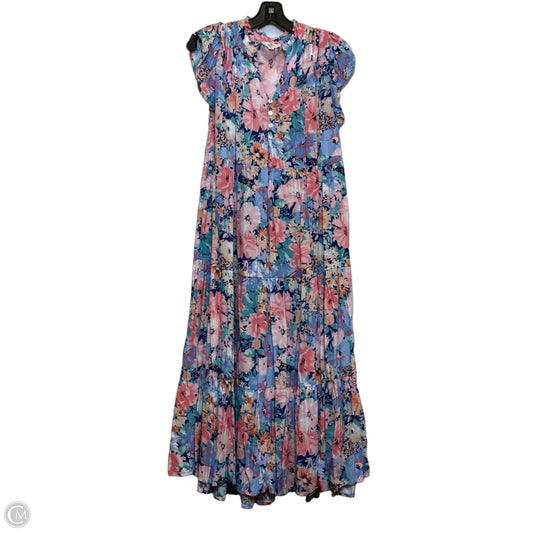 Dress Casual Maxi By Entro In Blue & Pink, Size: M