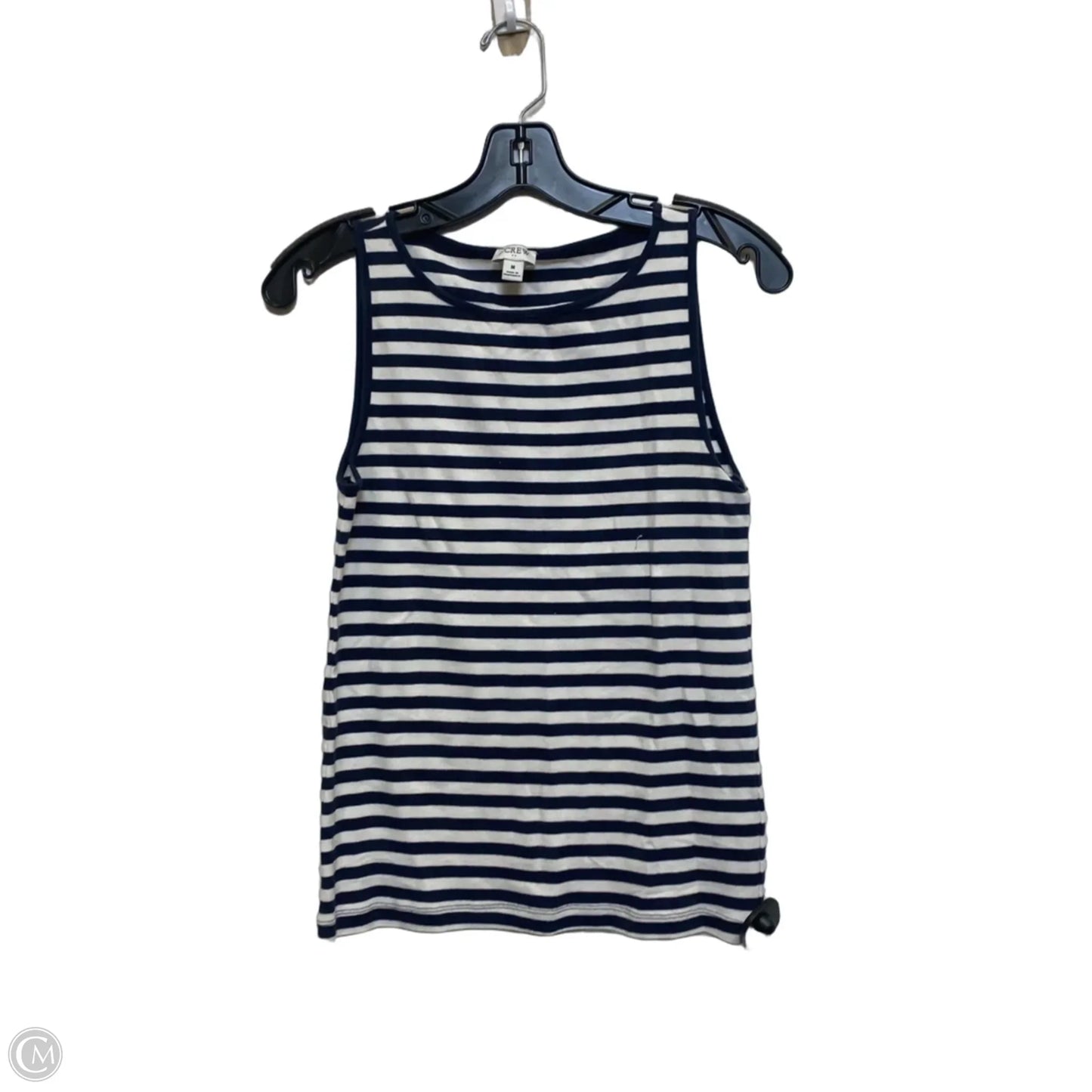 Top Sleeveless By J. Crew In Blue & White, Size: M