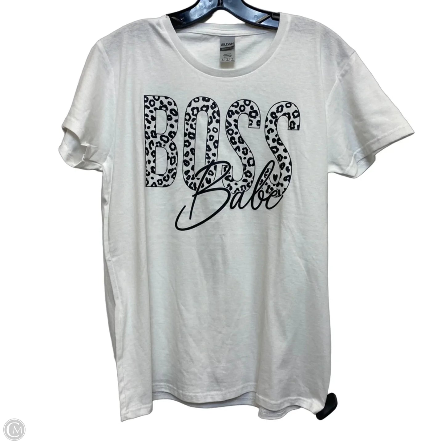 Top Short Sleeve Basic By Gildan In White, Size: L