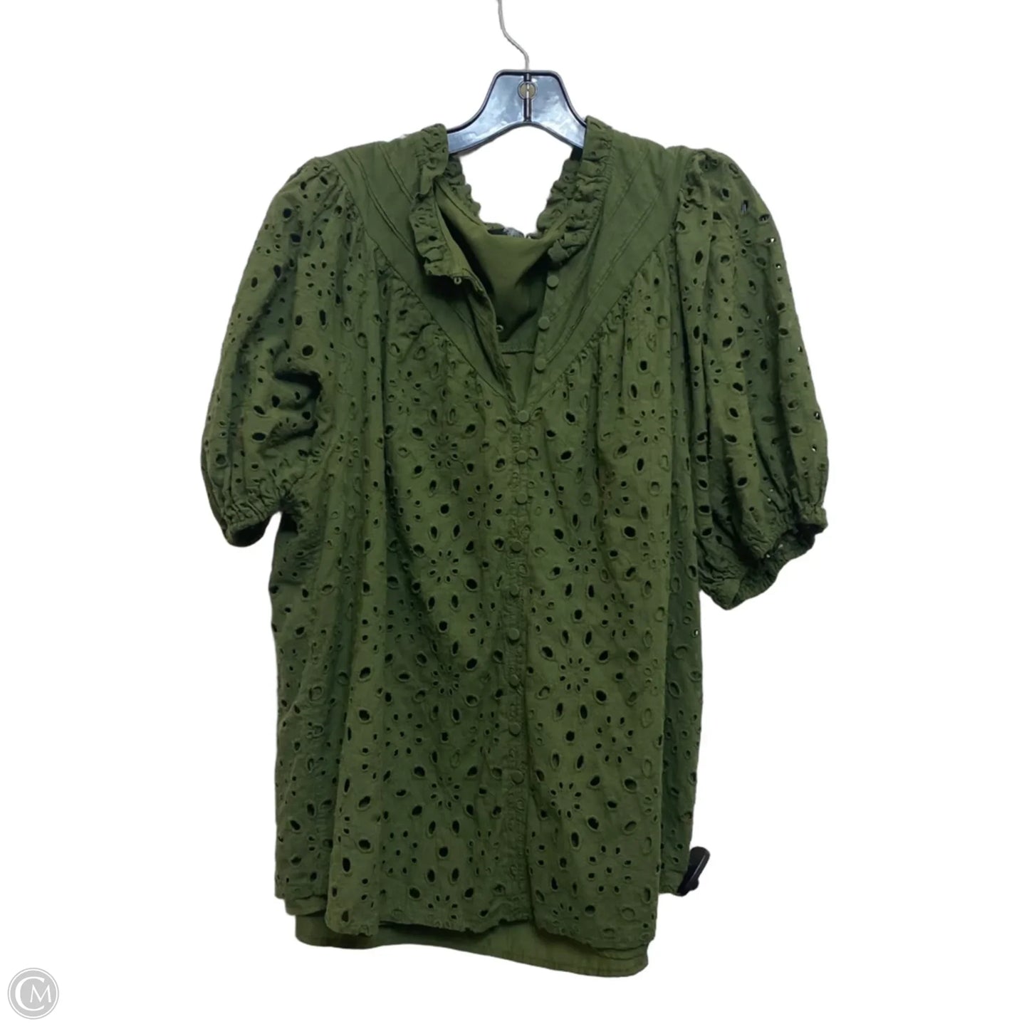 Top Short Sleeve By Prettygarden In Green, Size: Xxl
