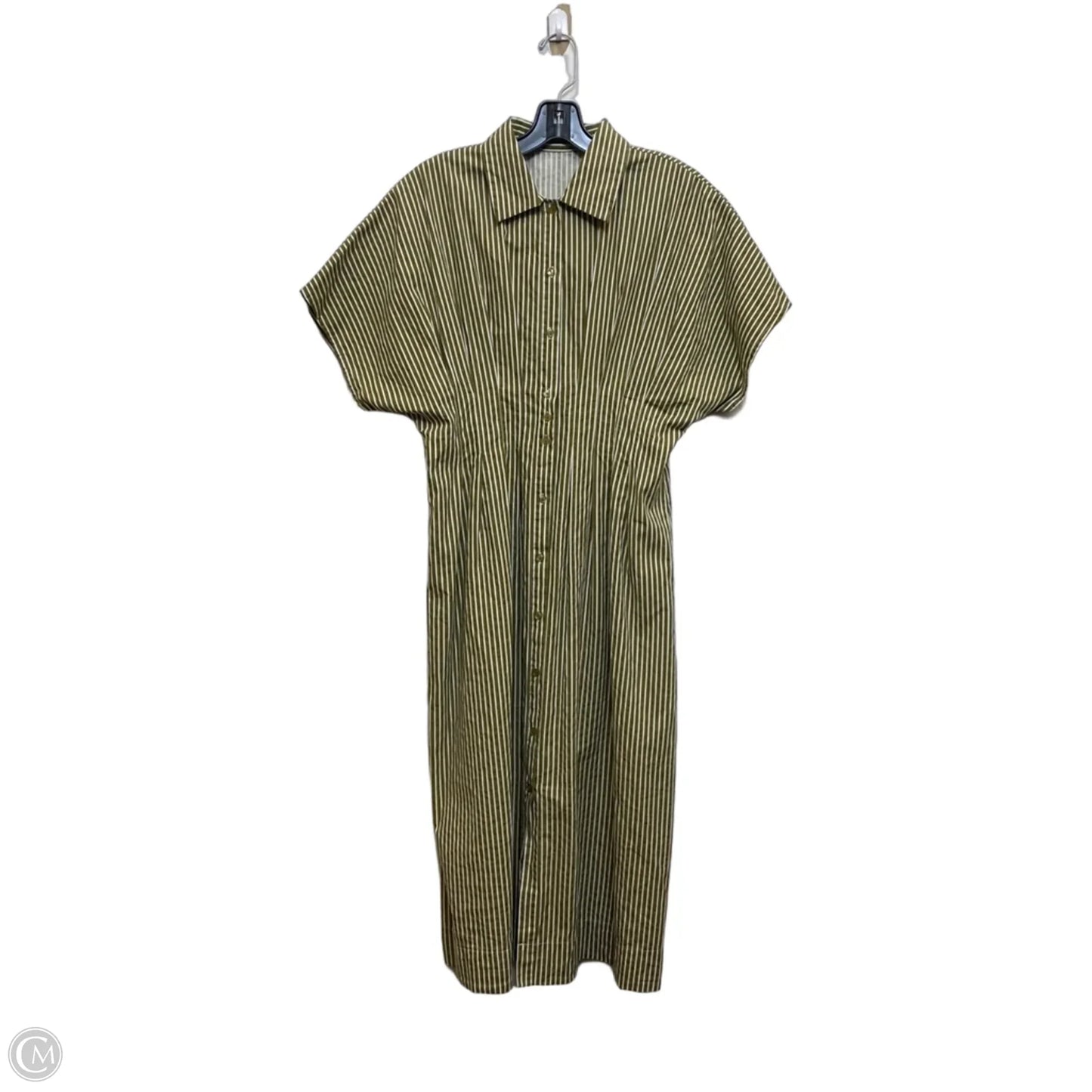 Dress Casual Maxi By Cmf In Green & White, Size: S