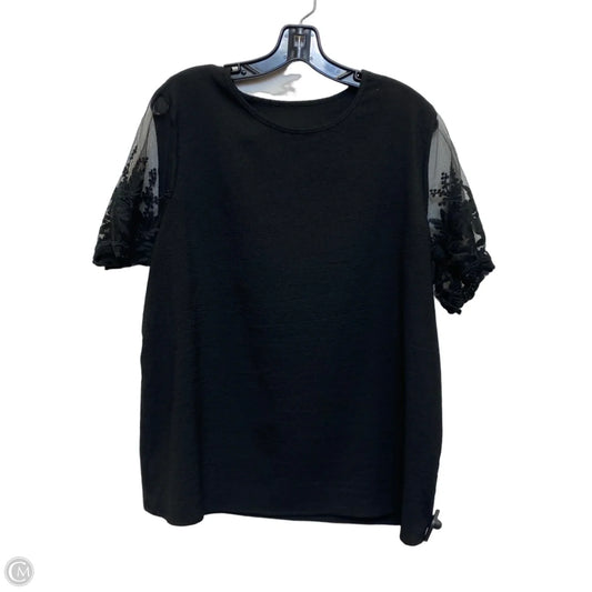 Top Short Sleeve By Shein In Black, Size: 1x