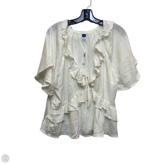 Top Short Sleeve By Old Navy In White, Size: Xl