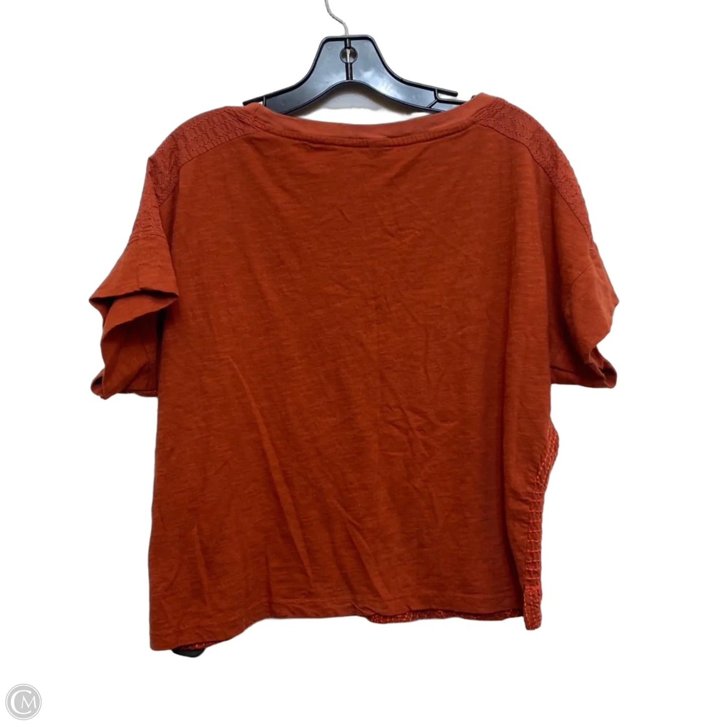 Top Short Sleeve By Anthropologie In Brown, Size: S