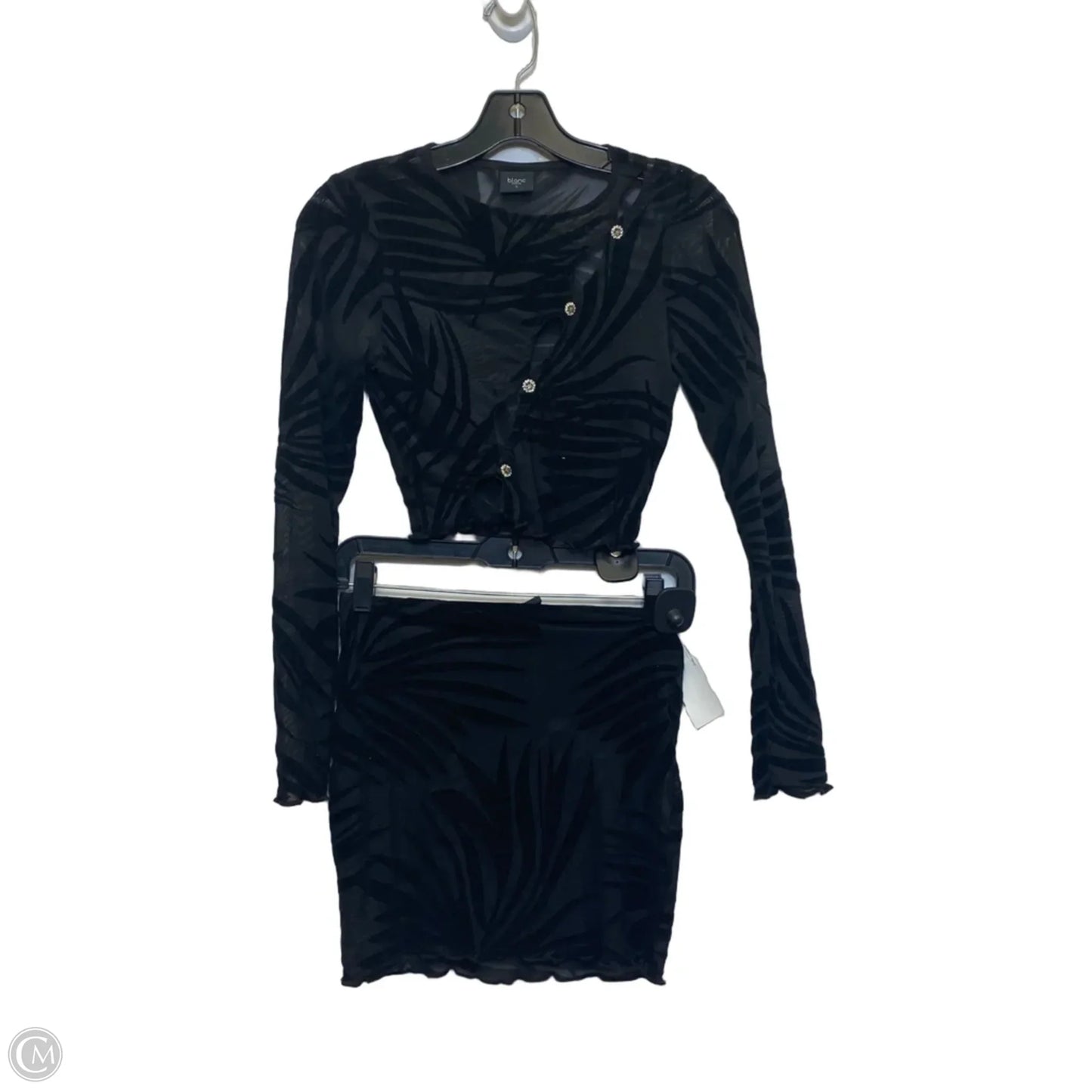 Skirt Set 2pc By Blanc In Black, Size: S