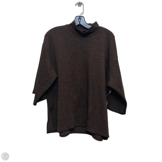 Top Short Sleeve By Zara In Brown, Size: L