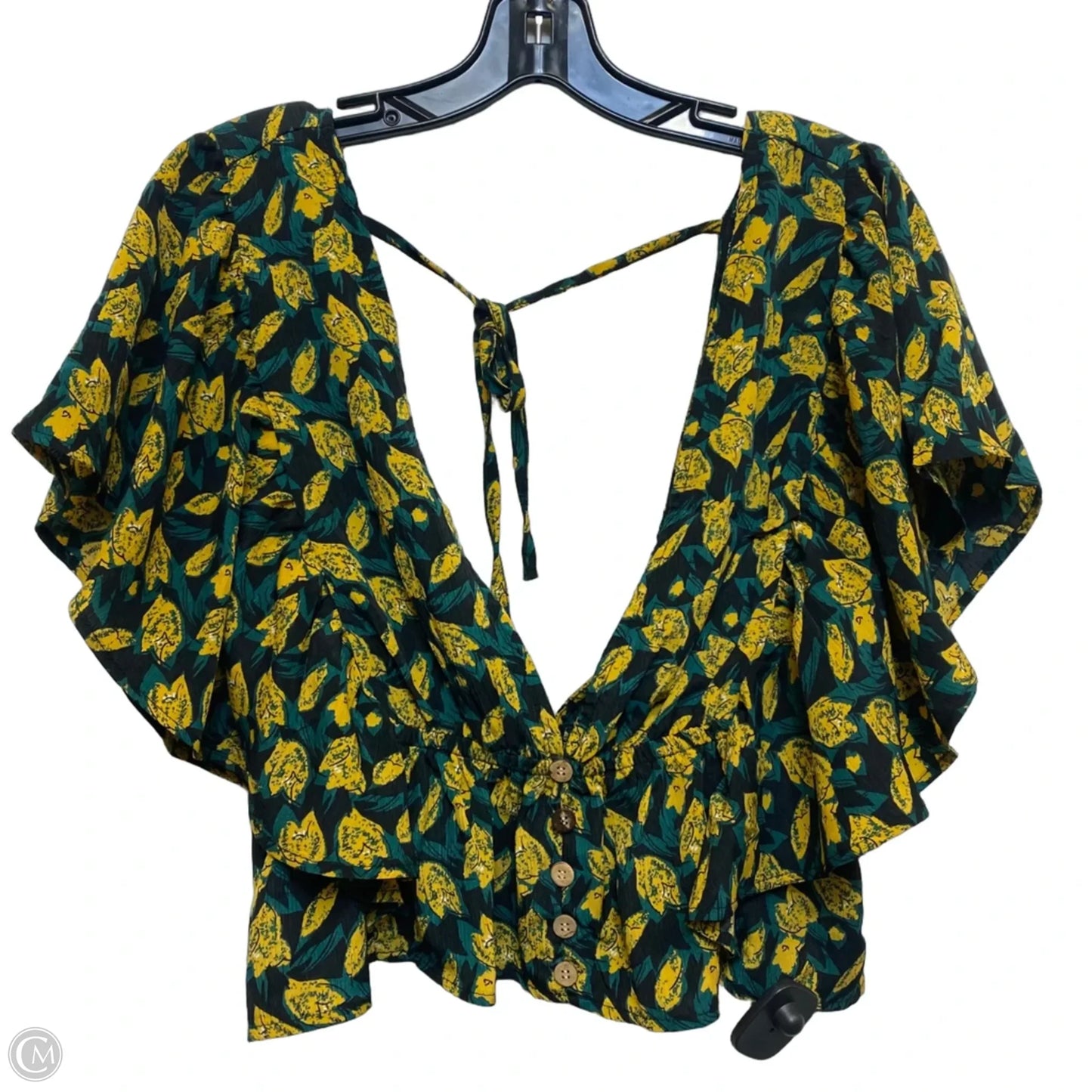 Top Short Sleeve By episode In Black & Yellow, Size: L